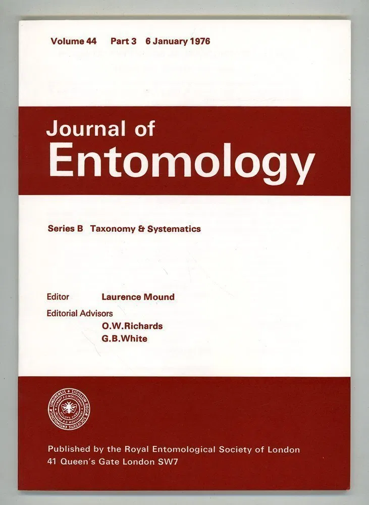 Journal of entomology. Series B Taxonomy