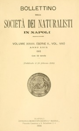 Bollettino della Società di naturalisti