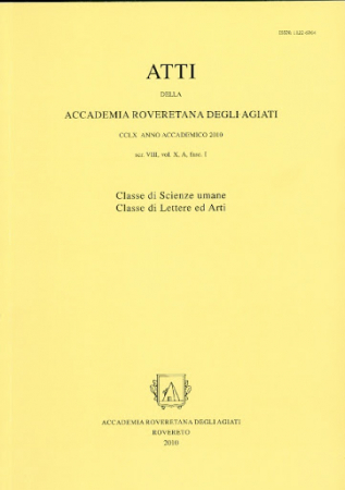 Atti della Accademia roveretana degli Agiati. Classe di scienze umane, classe di lettere ed arti
