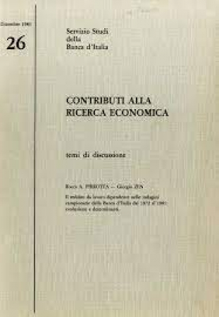 Contributi alla ricerca economica. Temi di discussione
