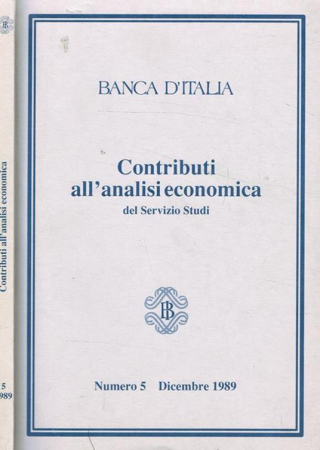 Contributi all'analisi economica del Servizio studi