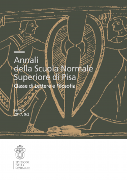 Annali della Scuola normale superiore di Pisa. Classe di lettere e filosofia