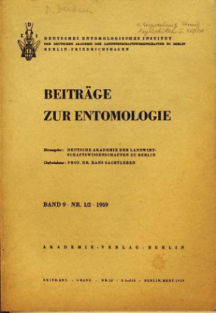 Beitrage zur Entomologie