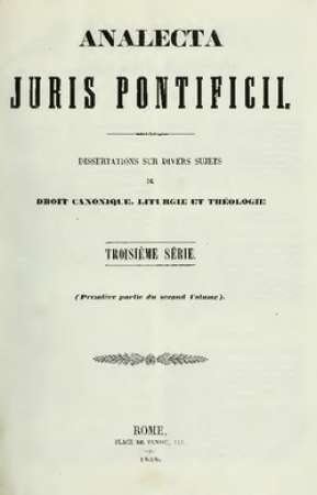 Analecta juris pontificii