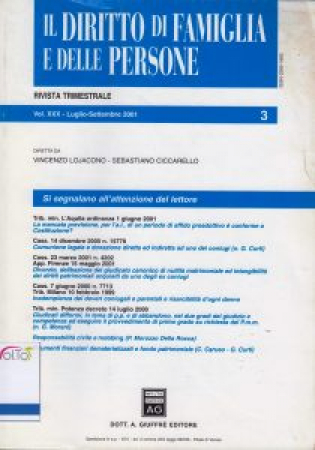 Il diritto di famiglia e delle persone