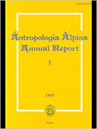 Antropologia alpina annual report