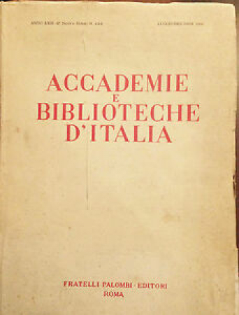 Accademie e biblioteche d'Italia