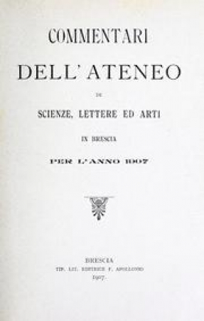 Commentari dell'Ateneo di scienze, lettere ed arti in Brescia per l'anno ..