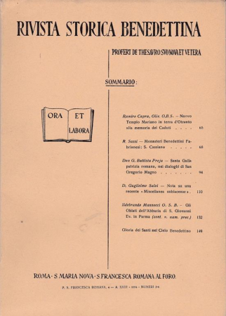 Rivista storica benedettina