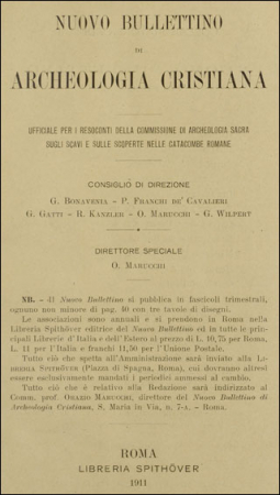 Nuovo bullettino di archeologia cristiana