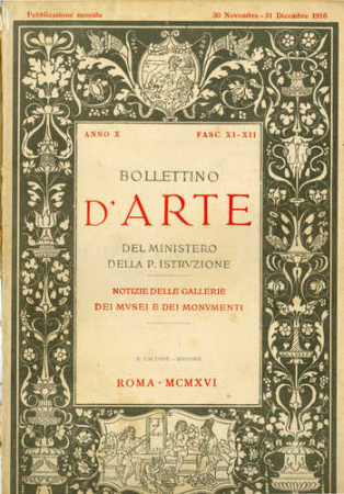 Bollettino d'arte del Ministero della P. Istruzione
