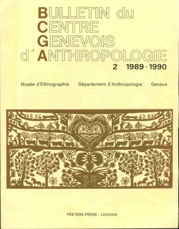 Bulletin du Centre genevois d'anthropologie