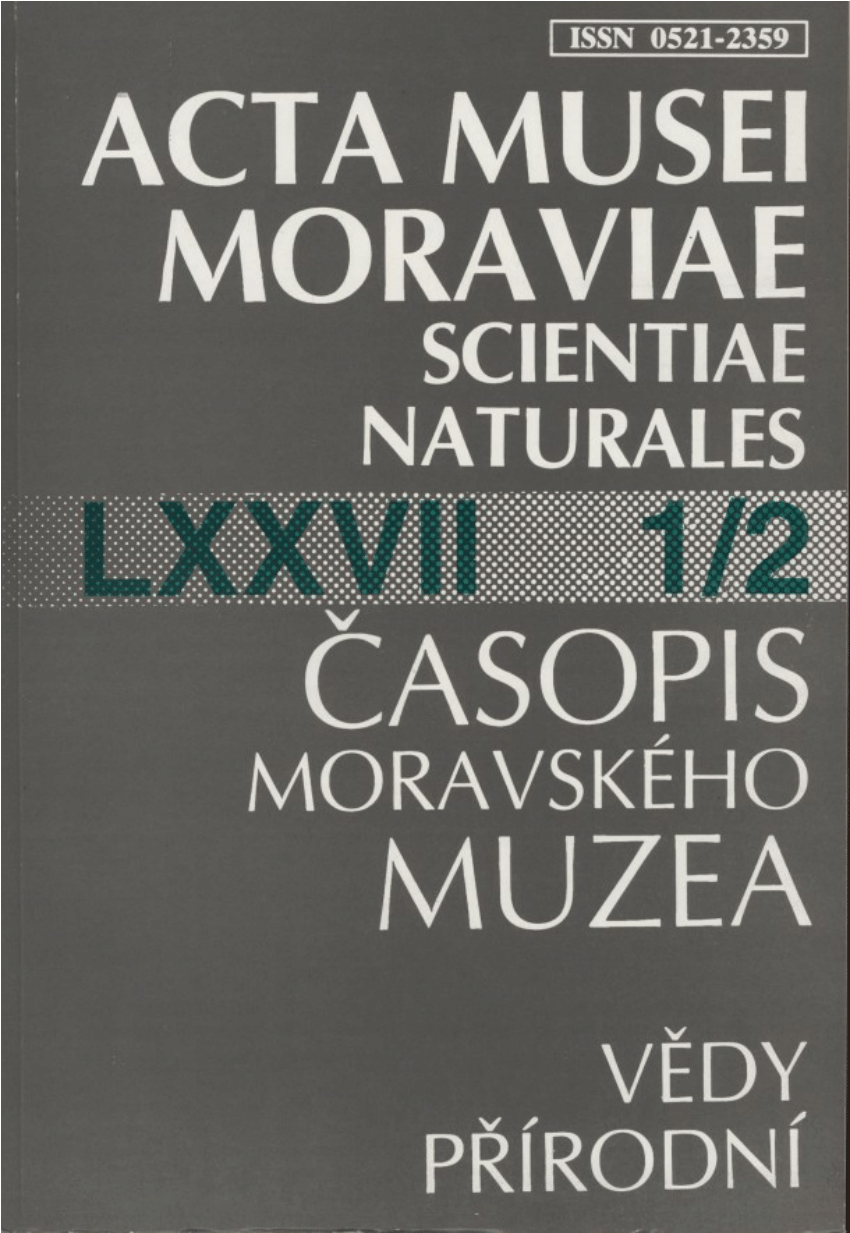 Acta musei moraviae. Scientiae naturales