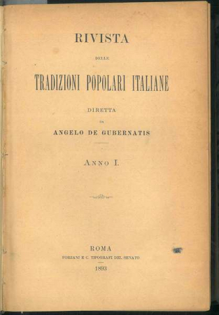 Rivista delle tradizioni popolari italiane