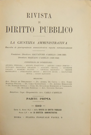 Rivista di diritto pubblico. La giustizia amministrativa