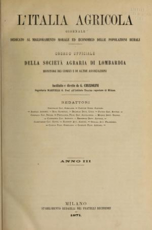 L'Italia agricola