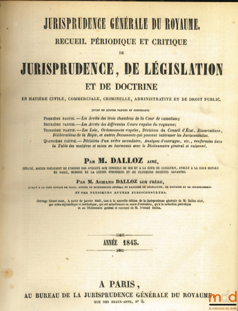 Jurisprudence générale du royaume
