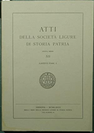 Atti della Società ligure di storia patria