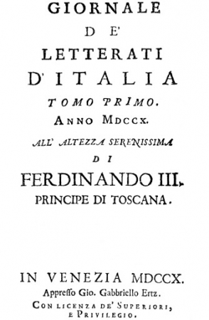 Giornale de' letterati d'Italia