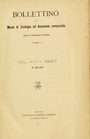 Bollettino dei musei di zoologia e anatomia comparata della R. Università di Torino