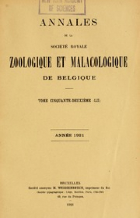 Annales de la Société royale zoologique et malacologique de Belgique