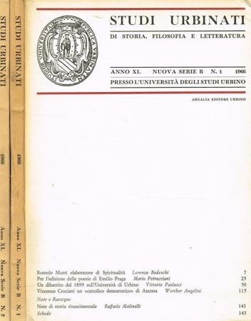 Studi urbinati di storia, filosofia e letteratura. Serie B