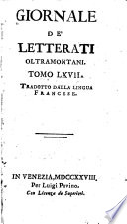 Giornale de' letterati oltramontani