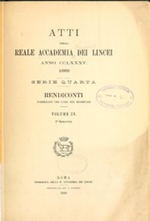 Atti della Reale Accademia dei Lincei. Rendiconti, classe di scienze fisiche, matematiche e naturali