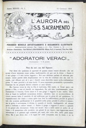 L'aurora del Santissimo Sacramento