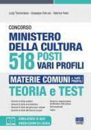 Concorso Ministero della cultura 518 posti vari profili