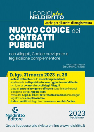 Nuovo codice dei contratti pubblici