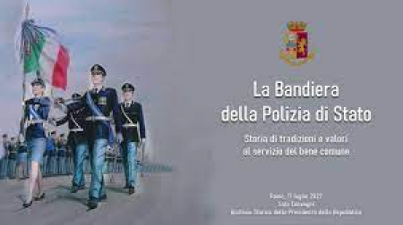 La bandiera della polizia di Stato
