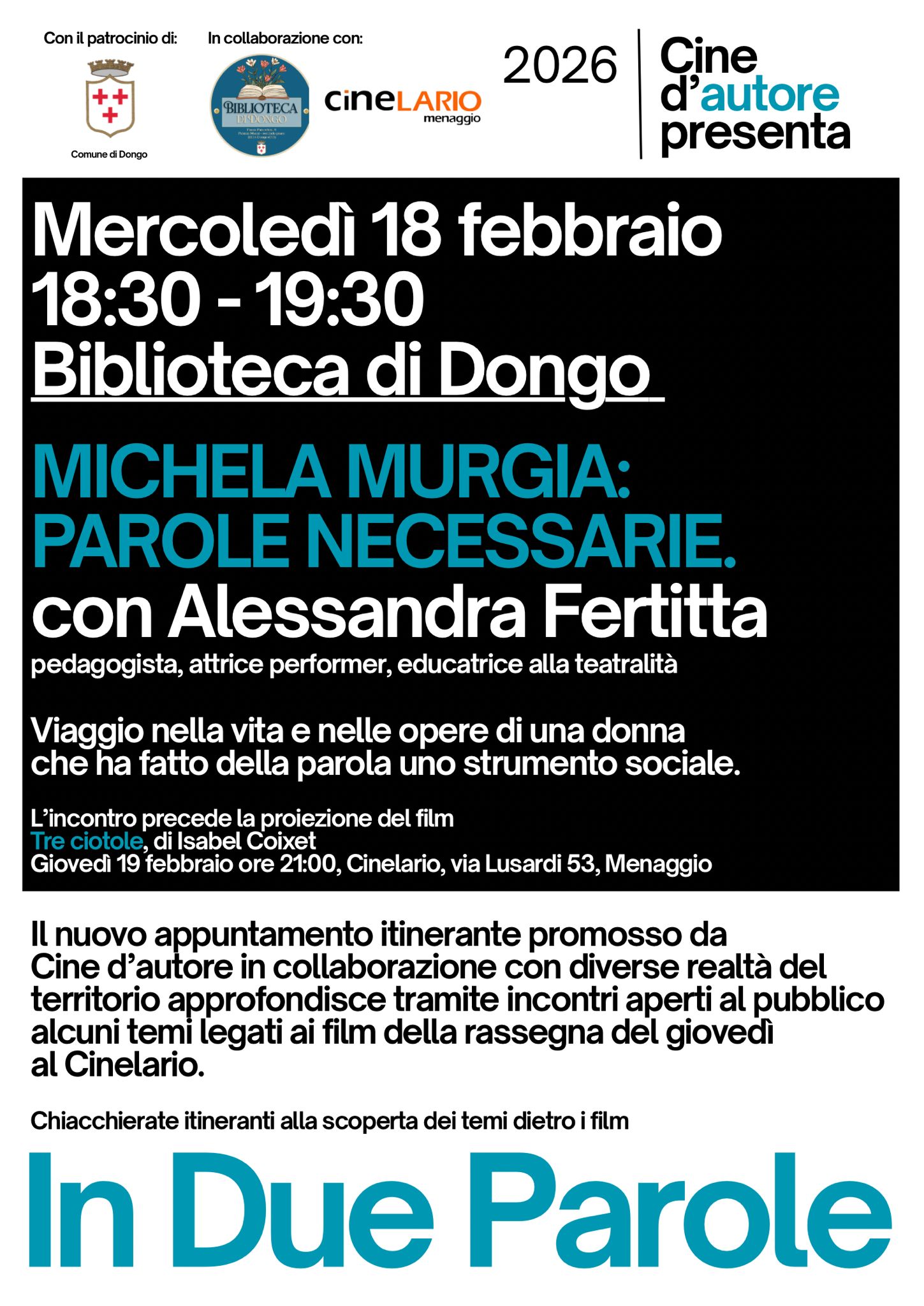 Locandina evento 18 febbraio 2026